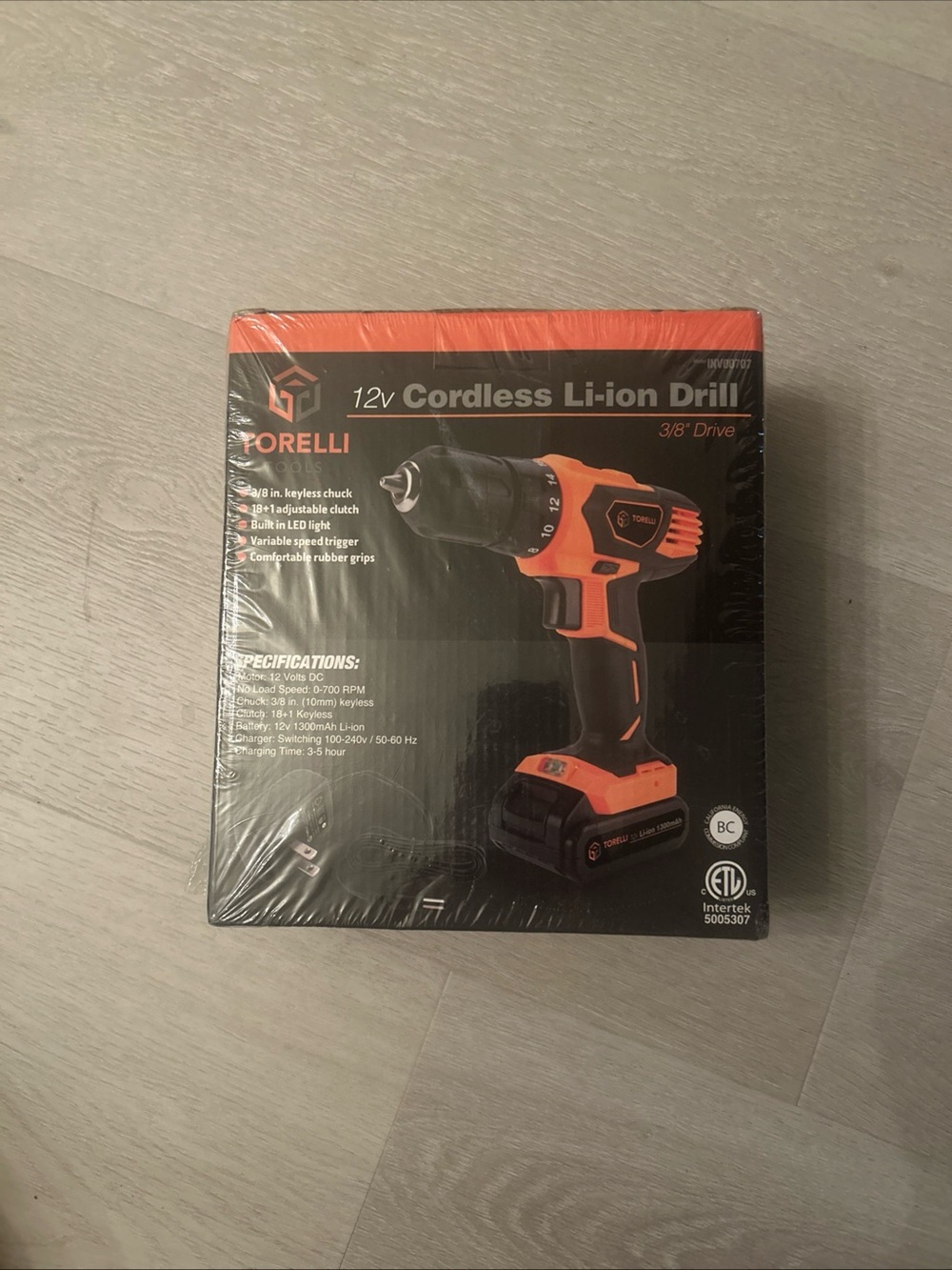 Forelli 12V Cordless Li-ion Drill - Orange & Black